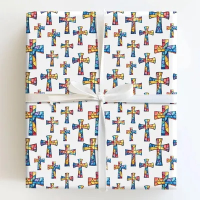 Stained for Redemption - Gift Wrap for Christmas, Holidays Wrapping Paper, Christmas Wrapping Paper