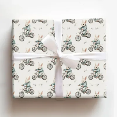 Wheelie Easter Fun - Gift Wrap for Christmas, Holidays Wrapping Paper, Christmas Wrapping Paper