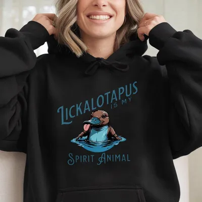 Lickalotapus Is My Spirit Animal Men'S Funny Hoodie Menswear,Men'S Graphic Hoodie