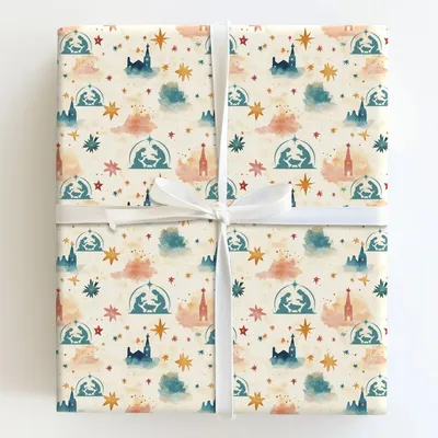 Follow The Star - Gift Wrap for Christmas, Holidays Wrapping Paper, Christmas Wrapping Paper