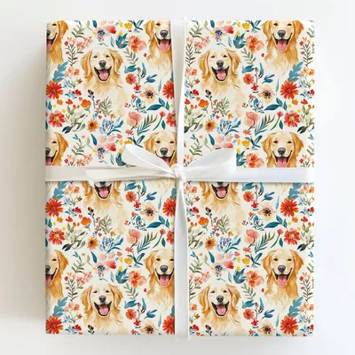 Millie Flowers - Gift Wrap for Christmas, Holidays Wrapping Paper, Christmas Wrapping Paper