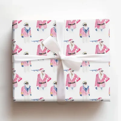 Pilot Claus - Gift Wrap for Christmas, Holidays Wrapping Paper, Christmas Wrapping Paper