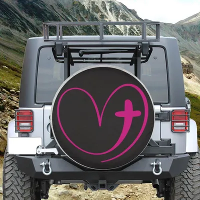 Faithful Journey Spare Tire Cover Fits, Campers, Includes Backup Camera Cutout Spare Tire Cover