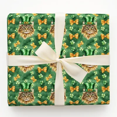 Leprechaun Birman - Gift Wrap for Christmas, Holidays Wrapping Paper, Christmas Wrapping Paper