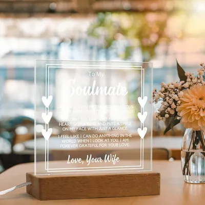 To My Soulmate - I Can Do Anything In The World - Acrylic Square Plaque
