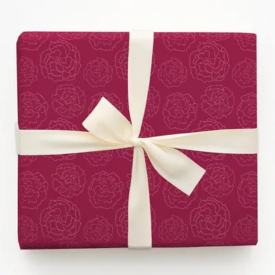 Pi Beta Phi Pink Carnation - Gift Wrap for Christmas, Holidays Wrapping Paper, Christmas Wrapping Paper