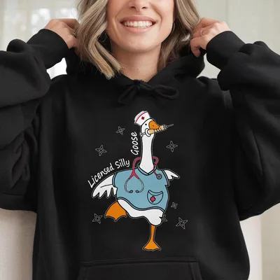 Nurse Silly Goose Hoodie Licensed Silly Goose Hoodie Nursing Student Hoodie Nurse Gift Nurse Appreciation Hoodie Funny