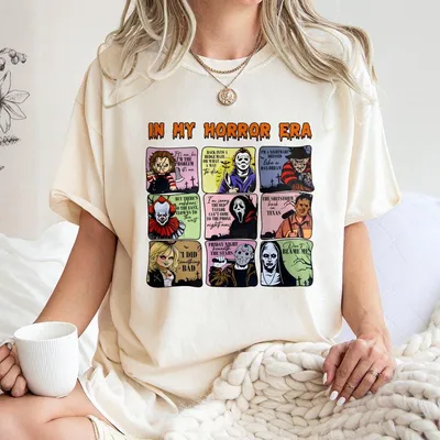 In My Horror Era T-Shirt Swiftie Halloween The Horror Tour T-Shirt Micheal And Jason T-Shirt Ghost Top Gift Idea