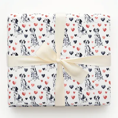 Dalmatian Valentine - Gift Wrap for Christmas, Holidays Wrapping Paper, Christmas Wrapping Paper