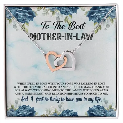 Interlocked Heart Neckless - For Mother In Law Interlocking Hearts Necklace