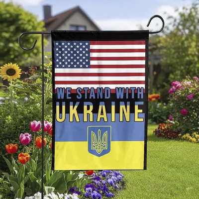 Vertical Garden - We Stand With Ukraine, Ukraine Flag, Ukraine Support, Pray For Ukraine, Garden Flag, Yard Flags, House Flag