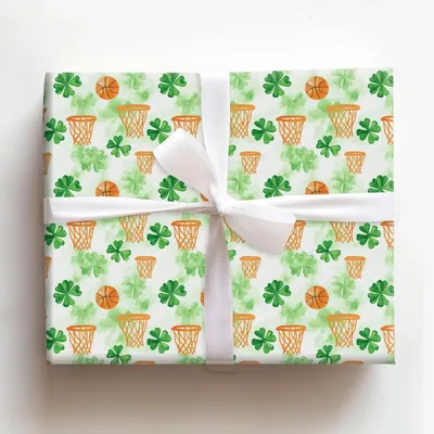 Leprechaun Layups - Gift Wrap for Christmas, Holidays Wrapping Paper, Christmas Wrapping Paper