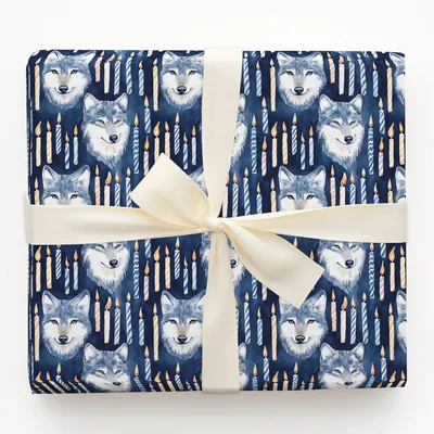 Wolf Spark - Gift Wrap for Christmas, Holidays Wrapping Paper, Christmas Wrapping Paper