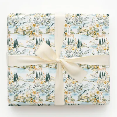 Chapel on the Beach - Gift Wrap for Christmas, Holidays Wrapping Paper, Christmas Wrapping Paper