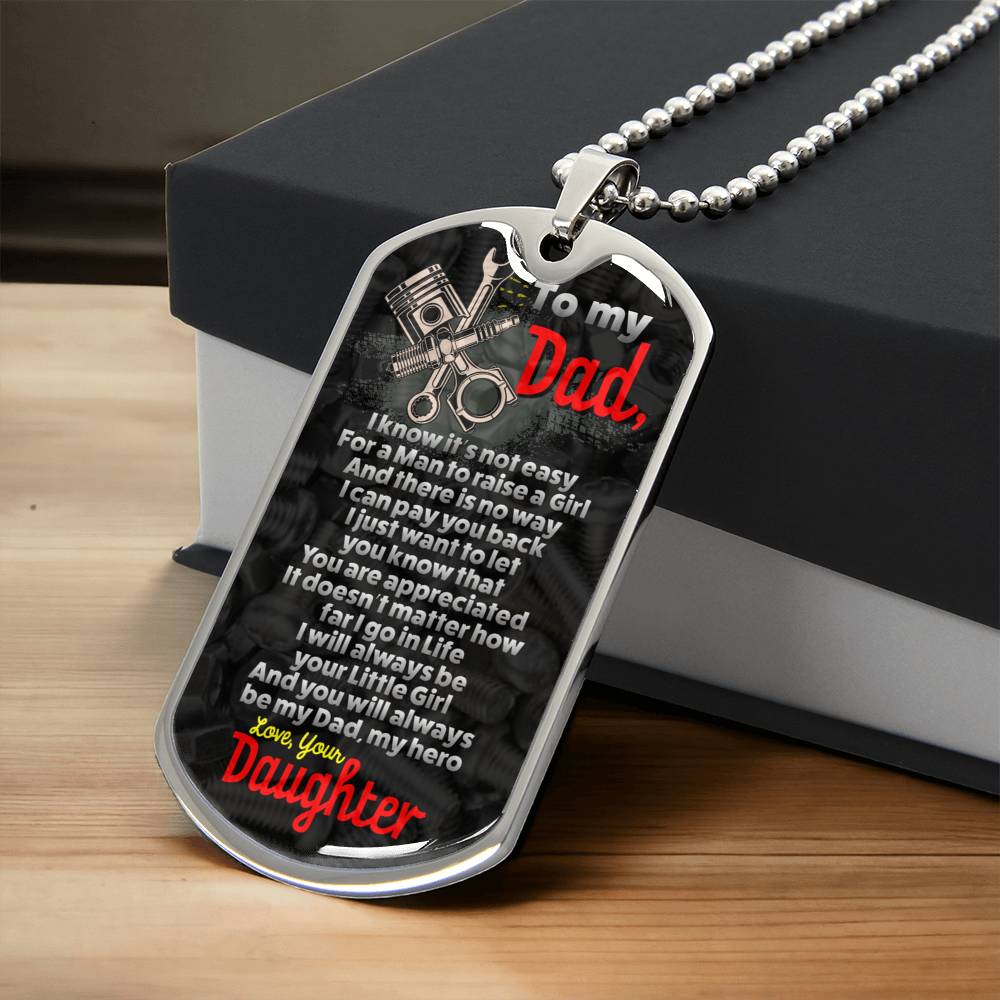 Gift For Mechanic - Premium Dog Tag - Army Tag Necklace, Dog Tag
