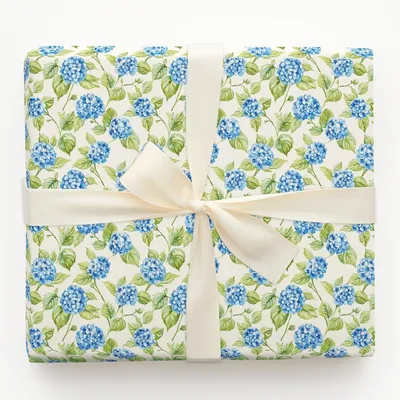 Hoppy Hydrangeas - Gift Wrap for Christmas, Holidays Wrapping Paper, Christmas Wrapping Paper