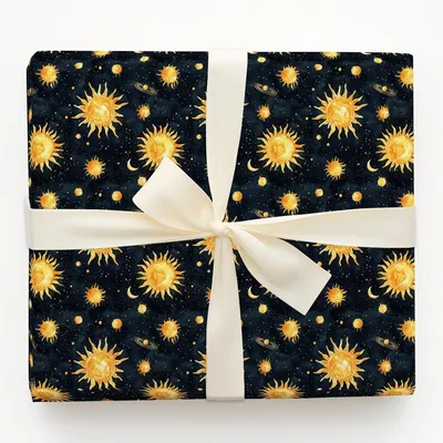 Star Crossed Shine - Gift Wrap for Christmas, Holidays Wrapping Paper, Christmas Wrapping Paper