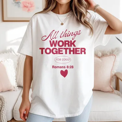 All Thing Work Together For Good T-Shirt Christian T-Shirt Vintage I Love Jesus T-Shirt Jesus Design 2025 Gift For Men