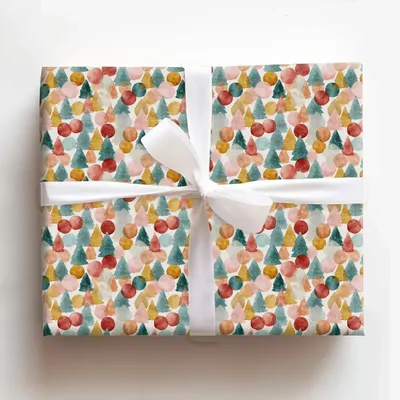 Oh Fir Cute - Gift Wrap for Christmas, Holidays Wrapping Paper, Christmas Wrapping Paper