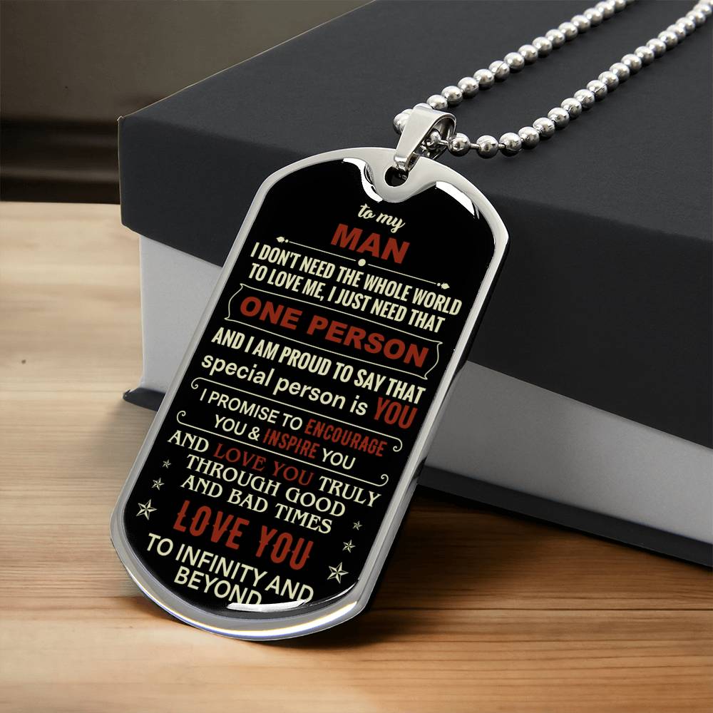 Gift For Your Man - Special Person - Dog Tag - Army Tag Necklace, Dog Tag