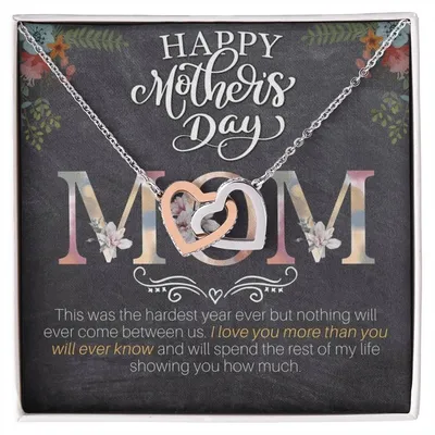 Happy Mother'S Day Gift Set Interlocking Hearts Necklace