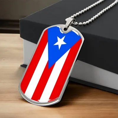 Puerto Rican - Army Tag Necklace, Dog Tag