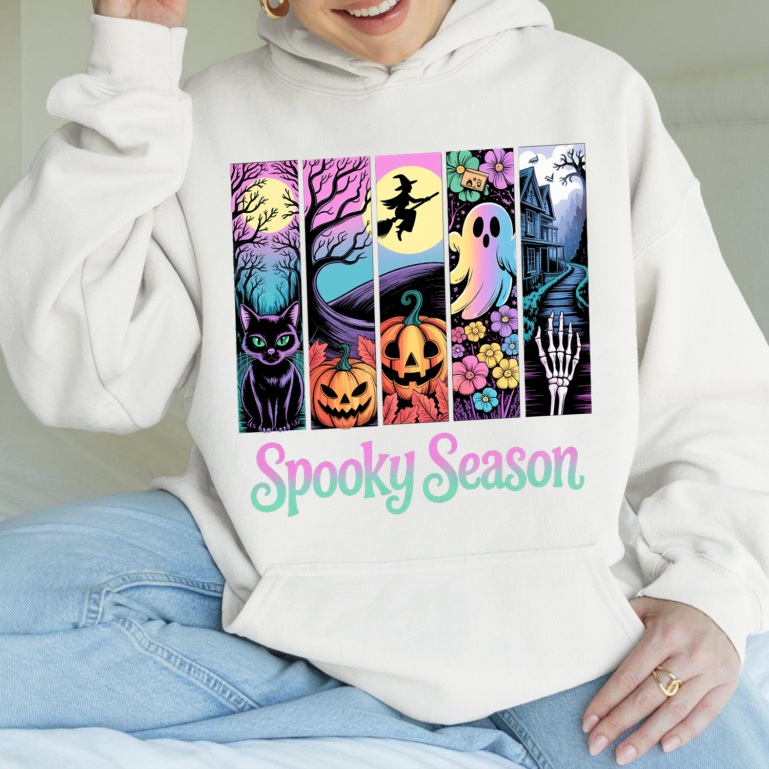 Spooky Seasons Hoodie – Cozy Halloween Pullover Hoodie