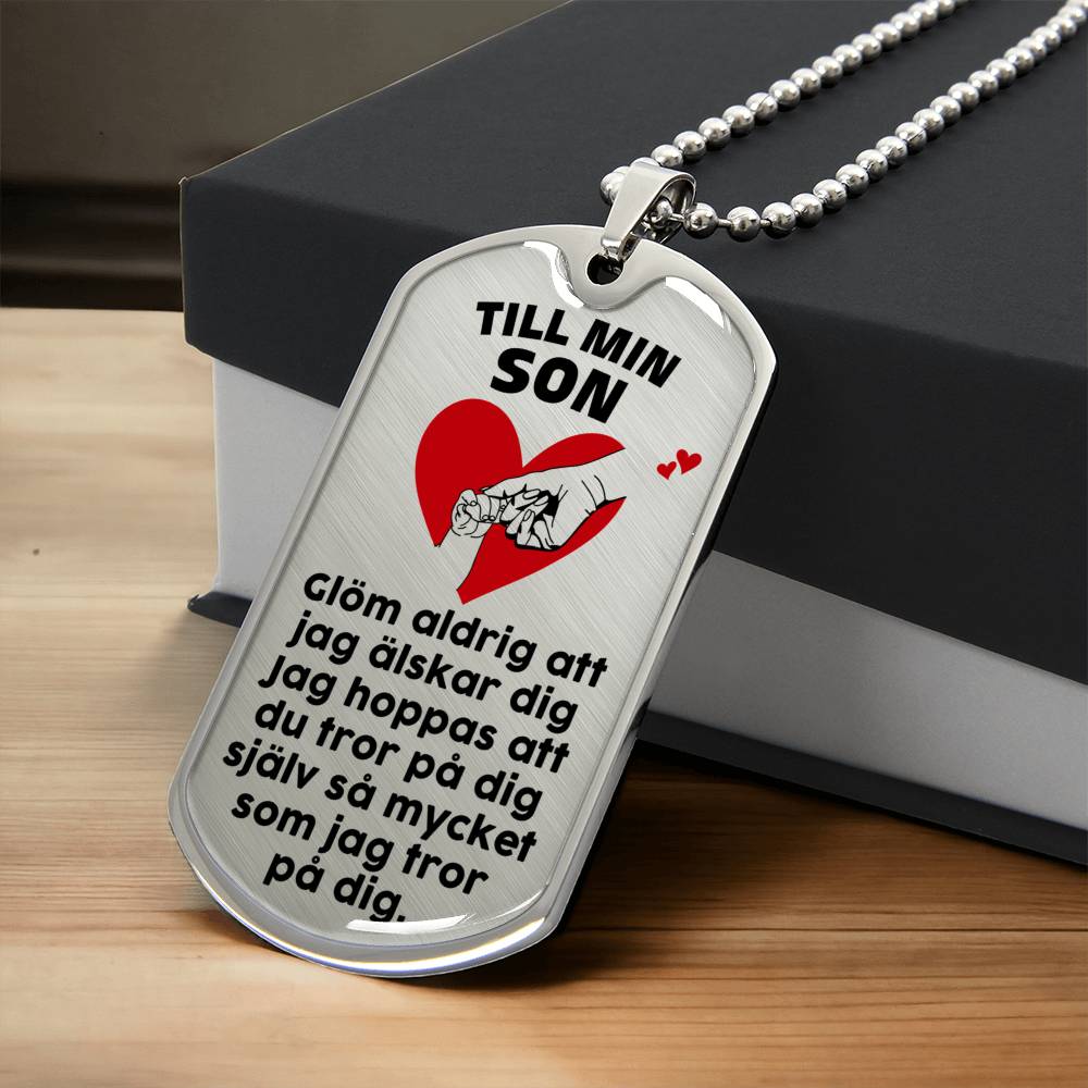 Present Till Sonen - Halsband - Army Tag Necklace, Dog Tag
