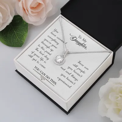 To My Daughter You Can Do This Forever Love Necklace - Gift For Daughter From Dad, Daughter Father Necklace, Daughter Gift From Dad, To My Daughter, Daughters Birthday, Unique, Grown Up Daughter - Gift For Daughter From Mom, Daughter's Birthday