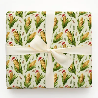 Corn Clause - Gift Wrap for Christmas, Holidays Wrapping Paper, Christmas Wrapping Paper
