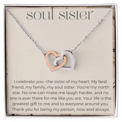 Soul Sister Interlocking Hearts Necklace