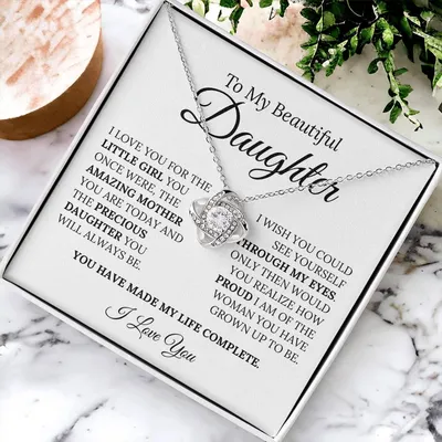Heartfelt Mother's Day Gift For Daughter Love Knot Necklace