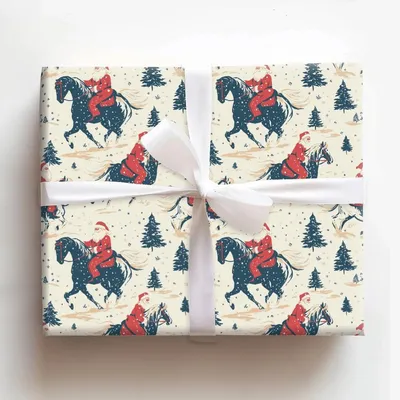 Yee-Haw the Way - Gift Wrap for Christmas, Holidays Wrapping Paper, Christmas Wrapping Paper