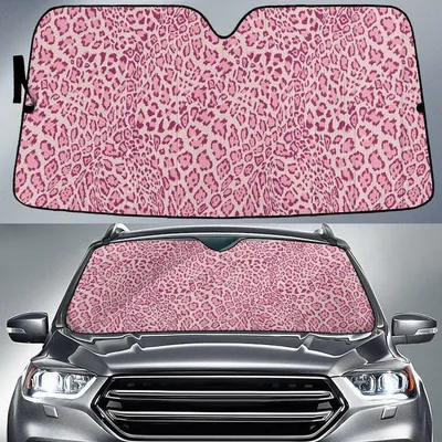 Pink Tone Leopard Skin Texture Car Sun Shades Cover Auto Windshield PrintSyde
