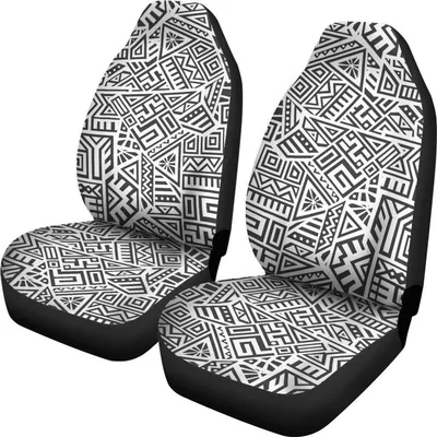Grey And White Aztec Pattern Print Universal Fit Car Seat Covers