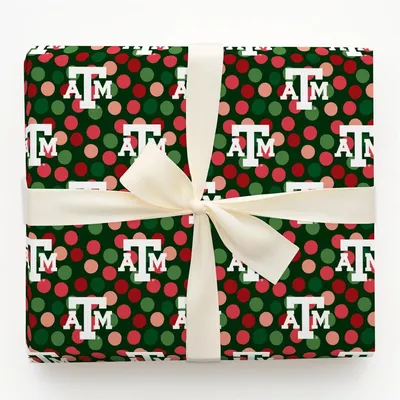 Winter A&M Dots - Gift Wrap for Christmas, Holidays Wrapping Paper, Christmas Wrapping Paper