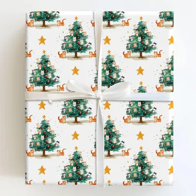 Curious Christmas - Gift Wrap for Christmas, Holidays Wrapping Paper, Christmas Wrapping Paper
