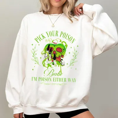 Pick Your Poison Sweatshirt Poison Either Way Cute Gothic Halloween Spooky Dark Romance Gift