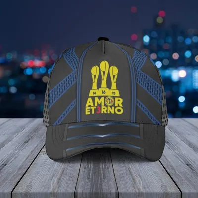 Club America Baseball Cap Amor Eterno Carbon Fiber Design  Black Blue Soccer Fan Gear Baseball Cap