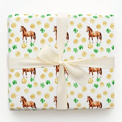 Golden with the Tennessee Walking Horse - Gift Wrap for Christmas, Holidays Wrapping Paper, Christmas Wrapping Paper