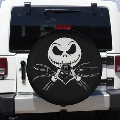 Skull Love Sign Tire Cover, White Skeleton Hand Heart Design, Universal Fit Waterproof Dustproof Wheel Guard Spare Tire Cover