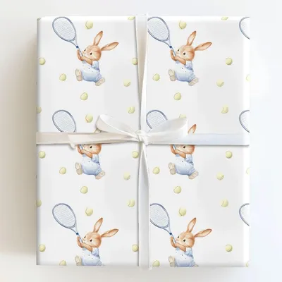 Rally Rabbit - Gift Wrap for Christmas, Holidays Wrapping Paper, Christmas Wrapping Paper