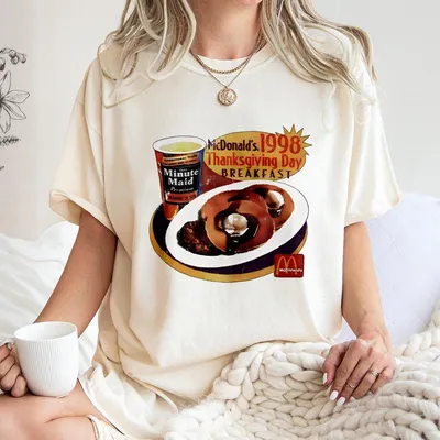 1998 Thanksgiving Breakfast Promo T-Shirt, Vintage T-Shirt, Retro Fall Aesthetic Top, 90s Style Unisex T-Shirt