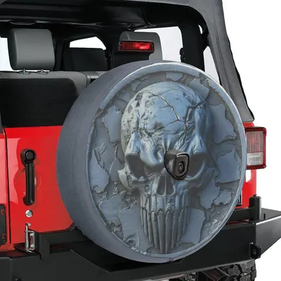 Punisher Skull Without Backup Camera Hole Spare Tire Cover Spare Tire Cover