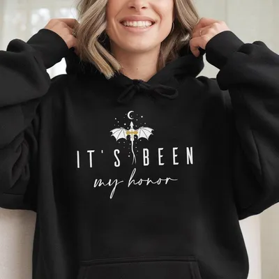 Fourth Wing Hoodie It'S Been My Honor Hoodie Fourth Wing Hoodie Dragon Rider Bookish Hoodie