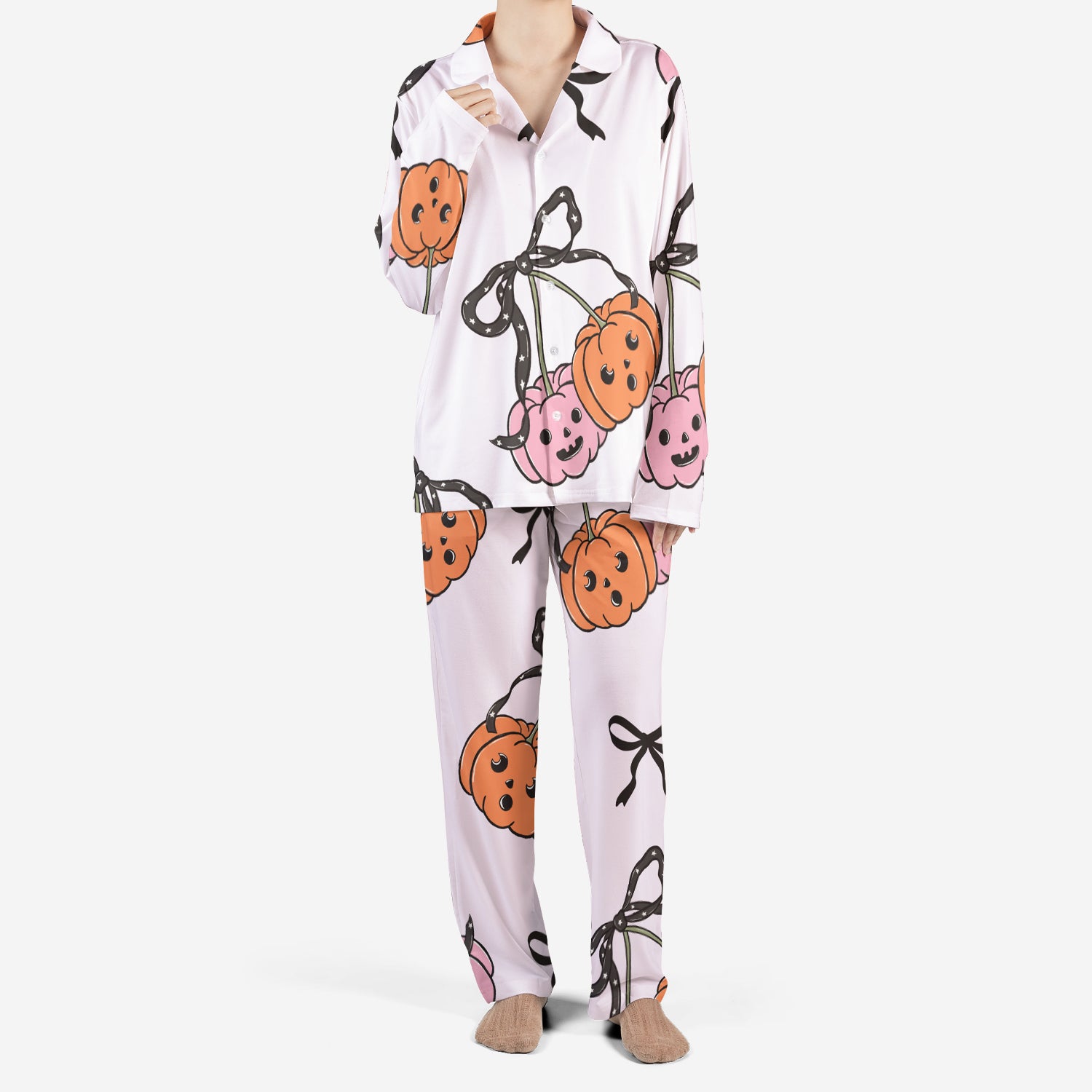 Coquette Halloween Pajamas Set – Seamless Pattern Sleepwear