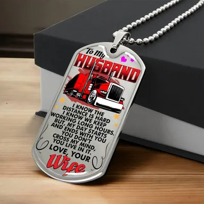 Gift For Hubby - Premium Dog Tag - Army Tag Necklace, Dog Tag