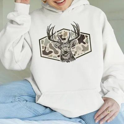 Marsh Old School Deer Camo Hunting Unisex Hoodie Deer Hunting Camouflage Frame Hoodie Hunting Deer Camo Frame