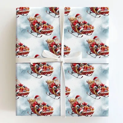 Sleigh All Day - Gift Wrap for Christmas, Holidays Wrapping Paper, Christmas Wrapping Paper