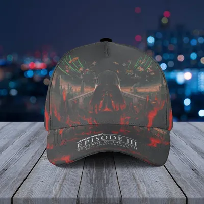 Star Wars Revenge Of The Sith 20th Anniversary Baseball Cap, Mustafar Lava Design, Sci-Fi Movie Fan Hat Baseball Cap